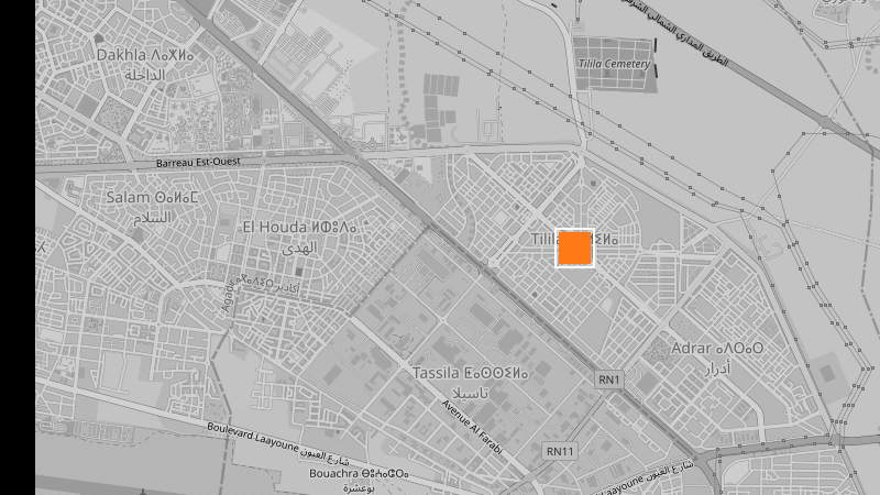 Carte de la Technopark Tilila, Agadir (OpenStreetMap)